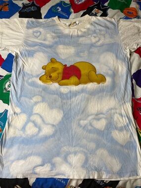Vintage 2008 Disney Winnie The Pooh AOP Long Night Shirt